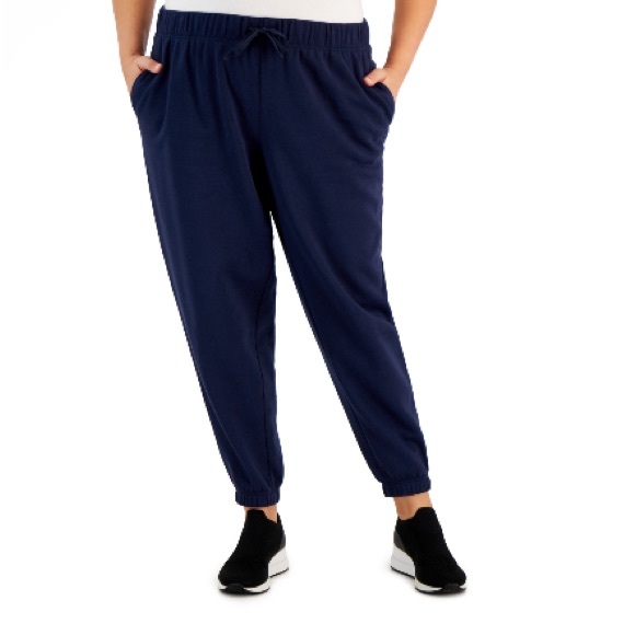 Ideology Pants - ID Pull-On Fleece Lined Jogger Pants, Navy, Plus Size 3X New w/Tag